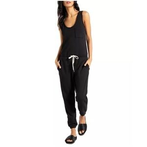 N:philanthropy Opal Jumpsuit Black Cat Sleeveless Drawstring